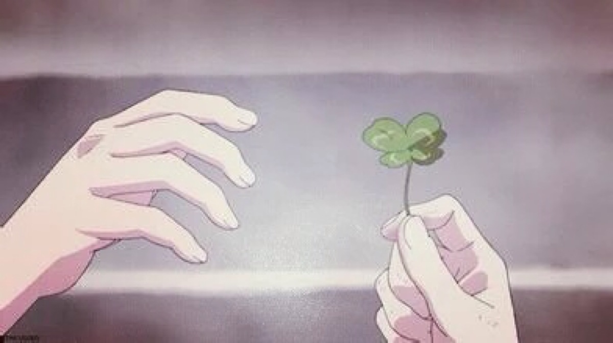 动漫 手控 头像 可爱 四叶草 素材