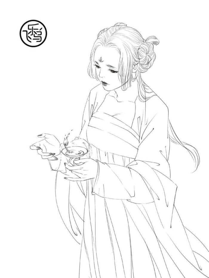 古风线稿