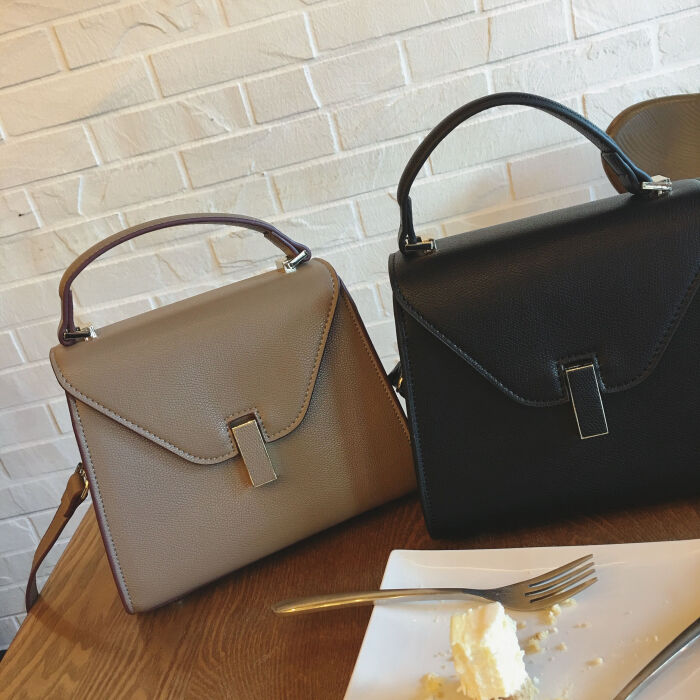 2016韩版休闲简约PU皮小方包斜挎包纯色单肩