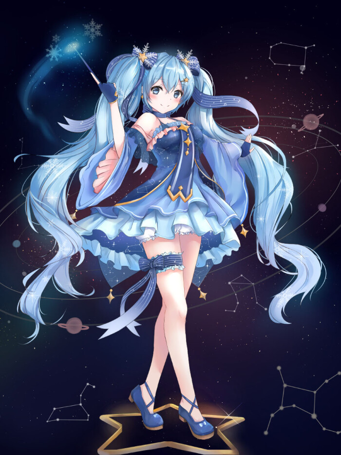 初音未来 雪未来2017 绘师:むなぺ 本作品pixiv id=62356461