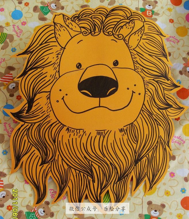 儿童画 狮子 创意
