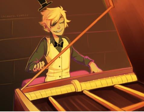 bill cipher 同人 bill play the piano