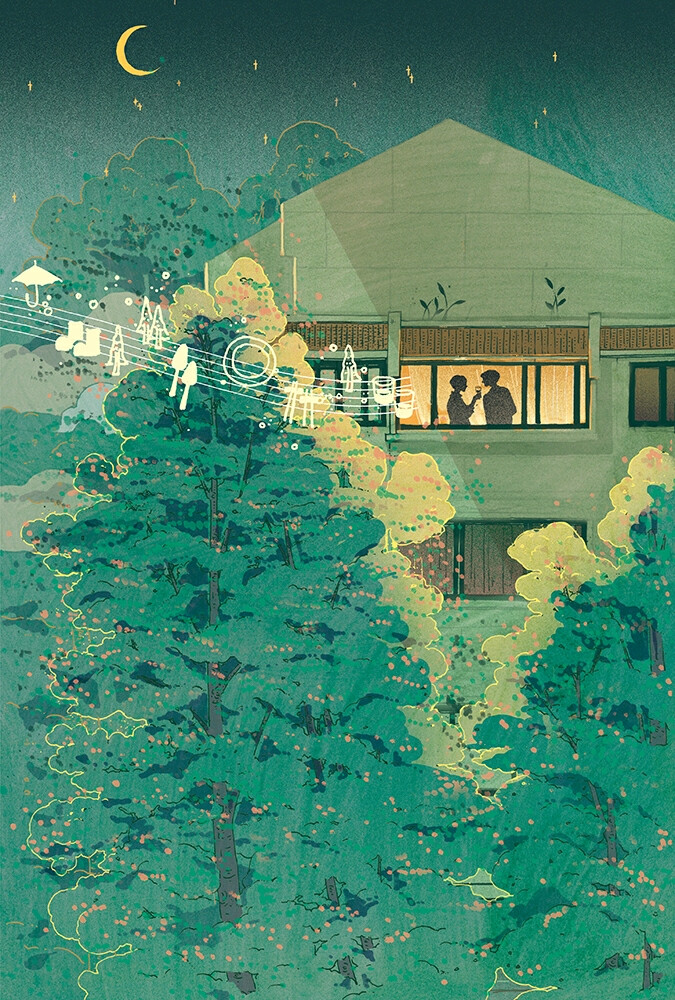 二次元插画清新华丽唯美可爱意境场景平铺壁纸p站