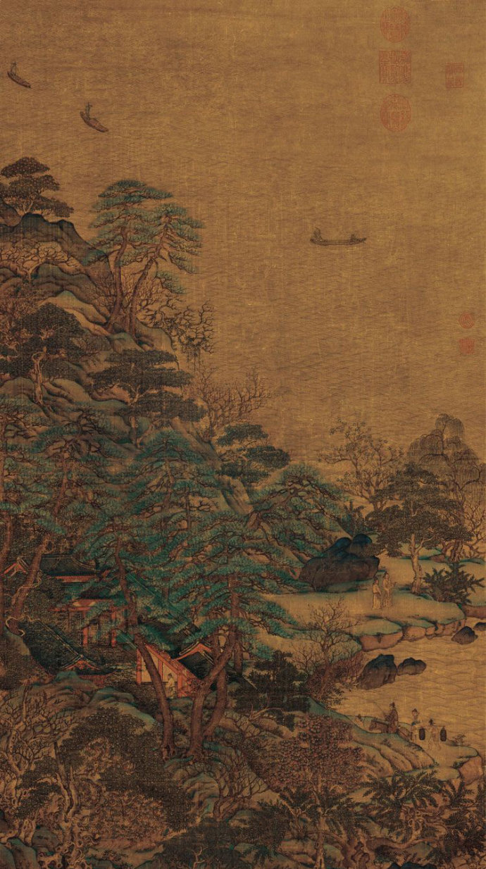 李思训的金碧山水画对后来中国山水画的发展,产生了巨大而深远的影响.