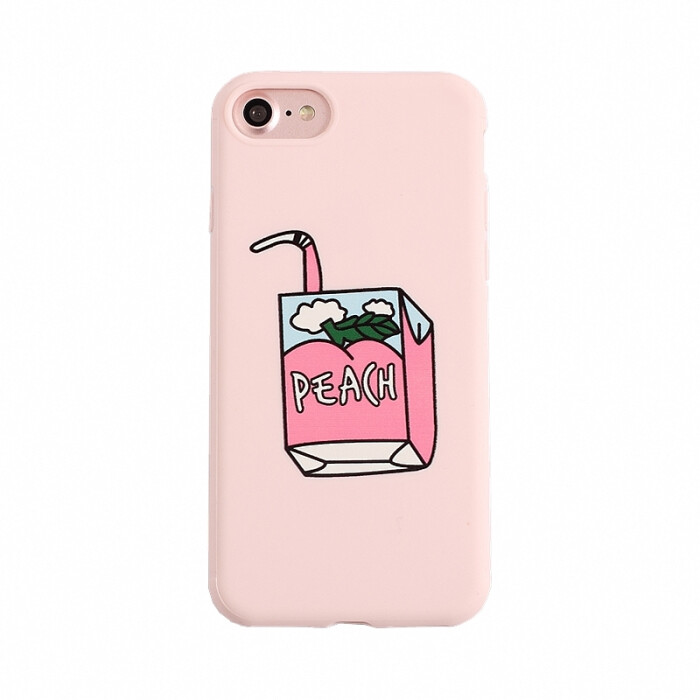 桃色牛奶盒iphone7手机壳苹果7plus粉磨砂软…