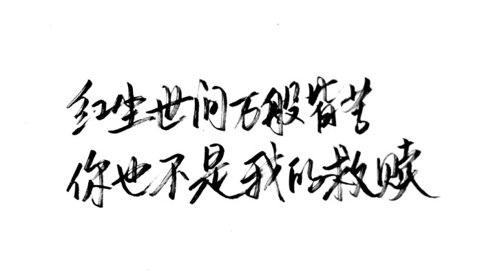 文字控 白底黑字 书法 文字背景 qq背景 备忘录