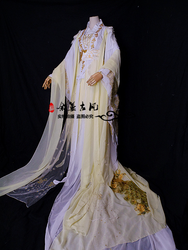 定制【余萋古风】八段锦古风cos华丽女古装白浅宋凝姜沉鱼叶曦禾素锦