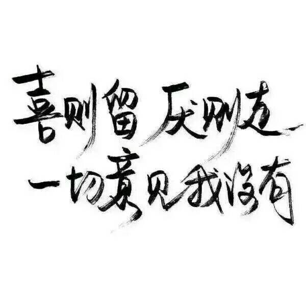 喜则留 厌则走一切意见我没有