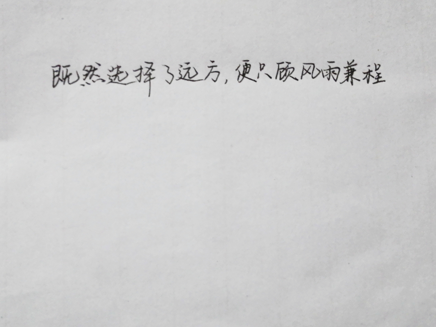 既然选择了远方,便只顾风雨兼程