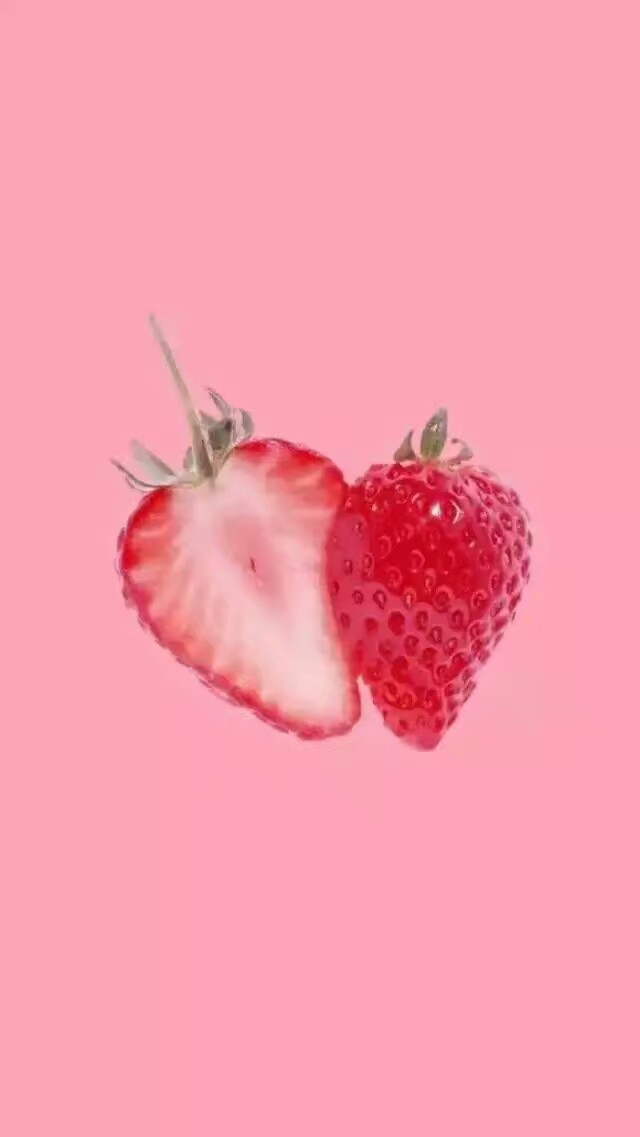 粉色 壁纸 少女心 草莓