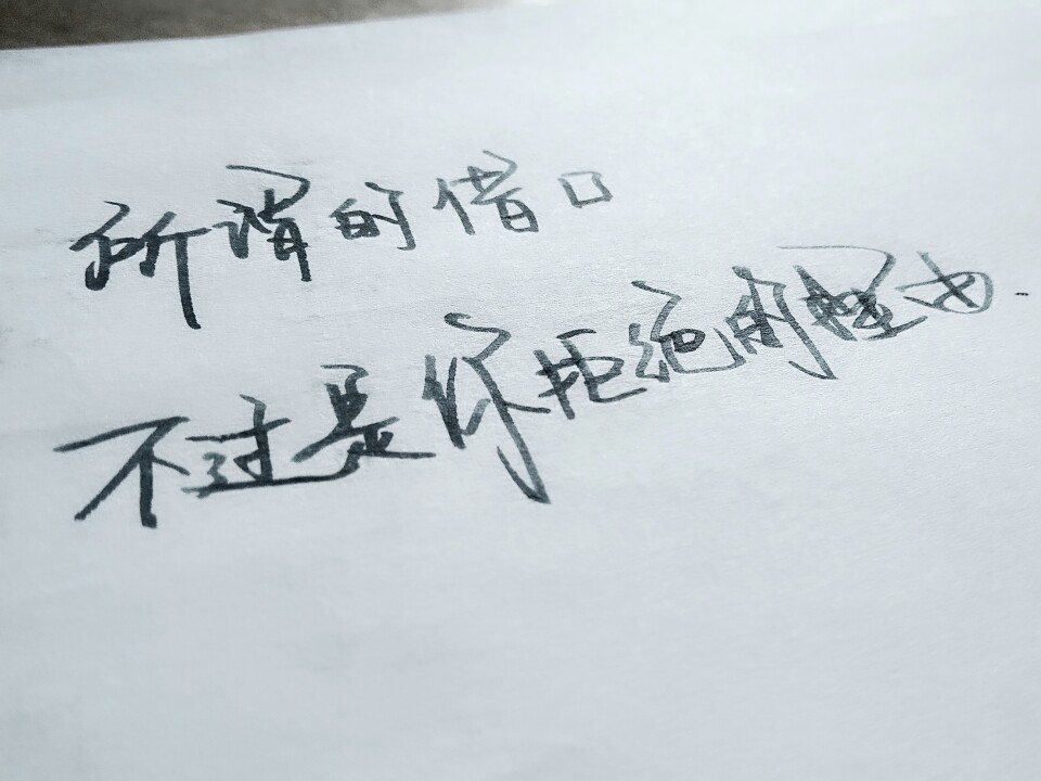 有时候文字也是一种情绪 太多的话语不若简短的文字 手写摘录 喜欢可