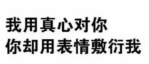 我真心对你 你却用表情来敷衍我