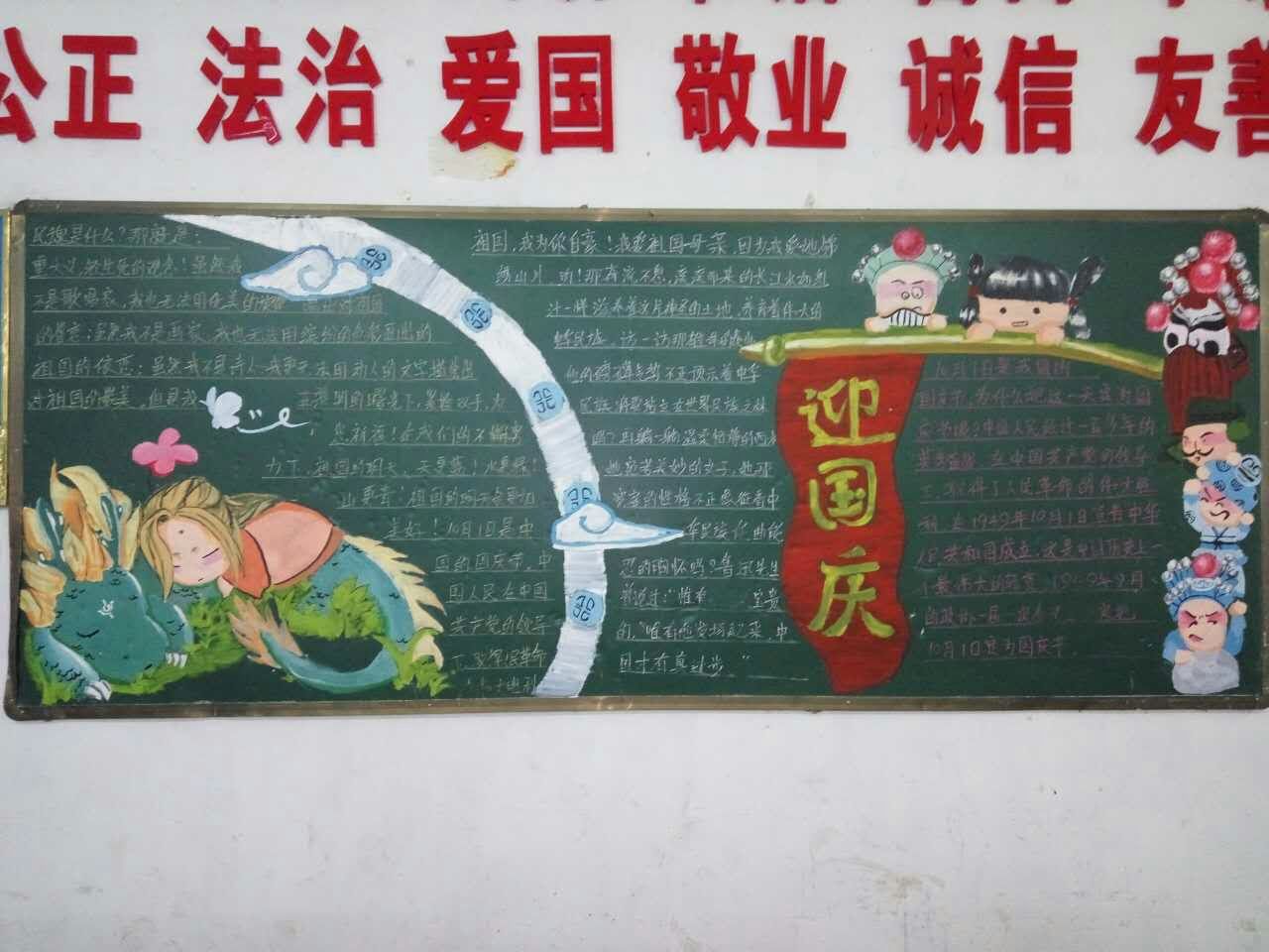 国庆节黑板报