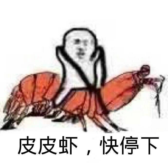皮皮虾 快停下 表情包
