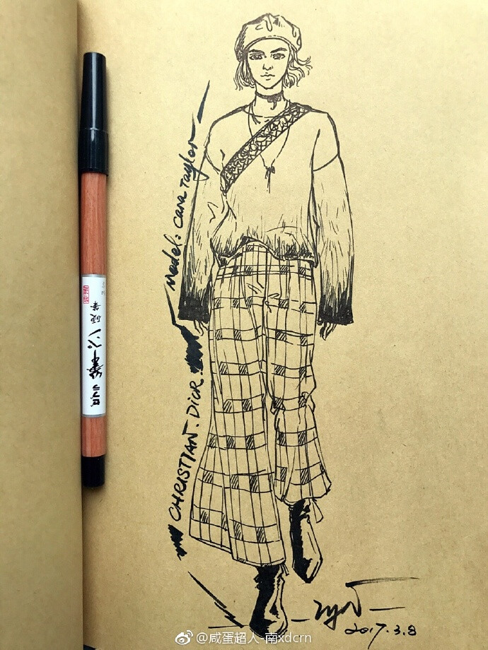 手绘##服装设计手稿##速写##插画##服装设计# 速写～日常练习 ～继续