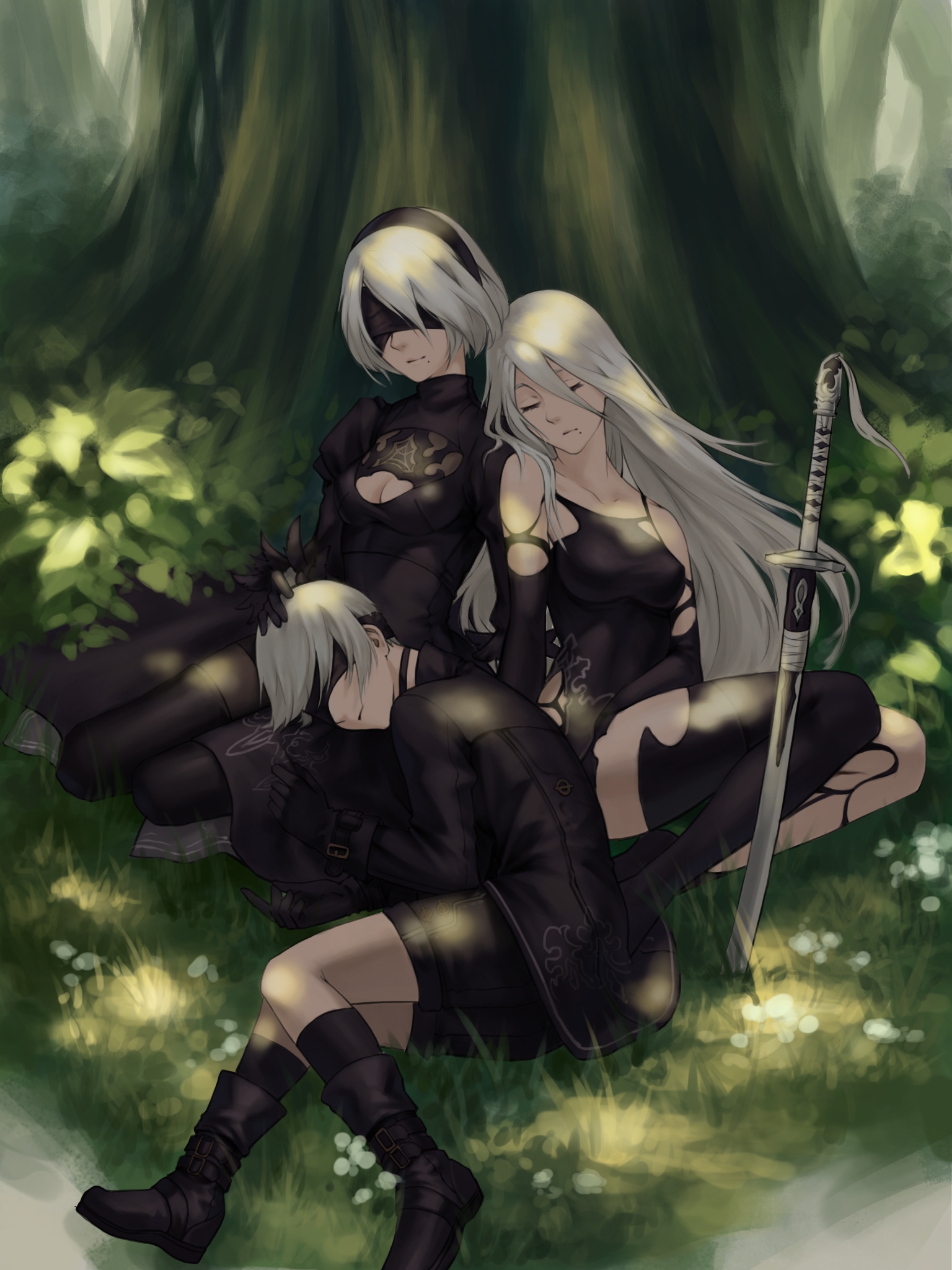 nier:automata 尼尔:机械纪元 绘师:愤怒的小鸟游 本作品pixiv id=