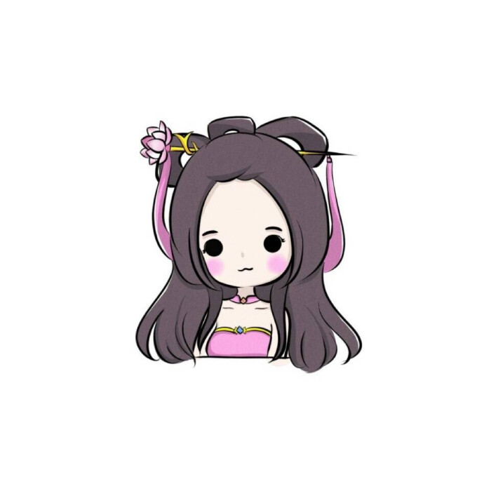 微博看到一个美女画的头像,好可爱,羡慕会画画的女生