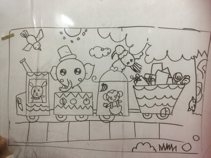 儿童画火车