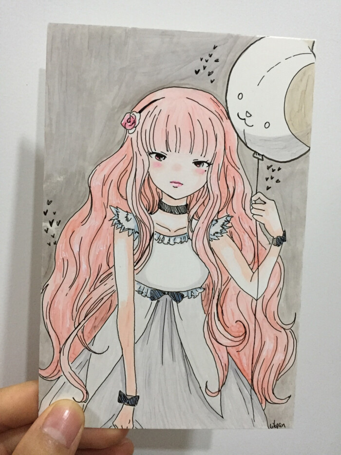 马克笔上色～可爱少女