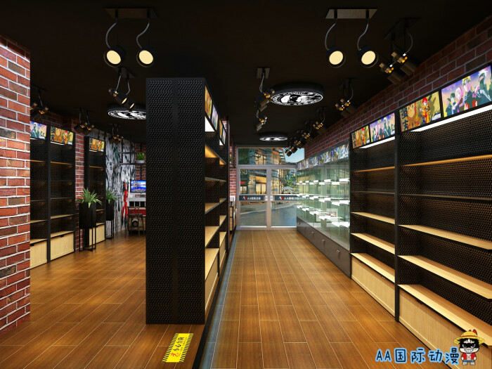 动漫奶茶店,动漫饮品店装修设计效果图,aa国际动漫奶茶店,奶茶店设计