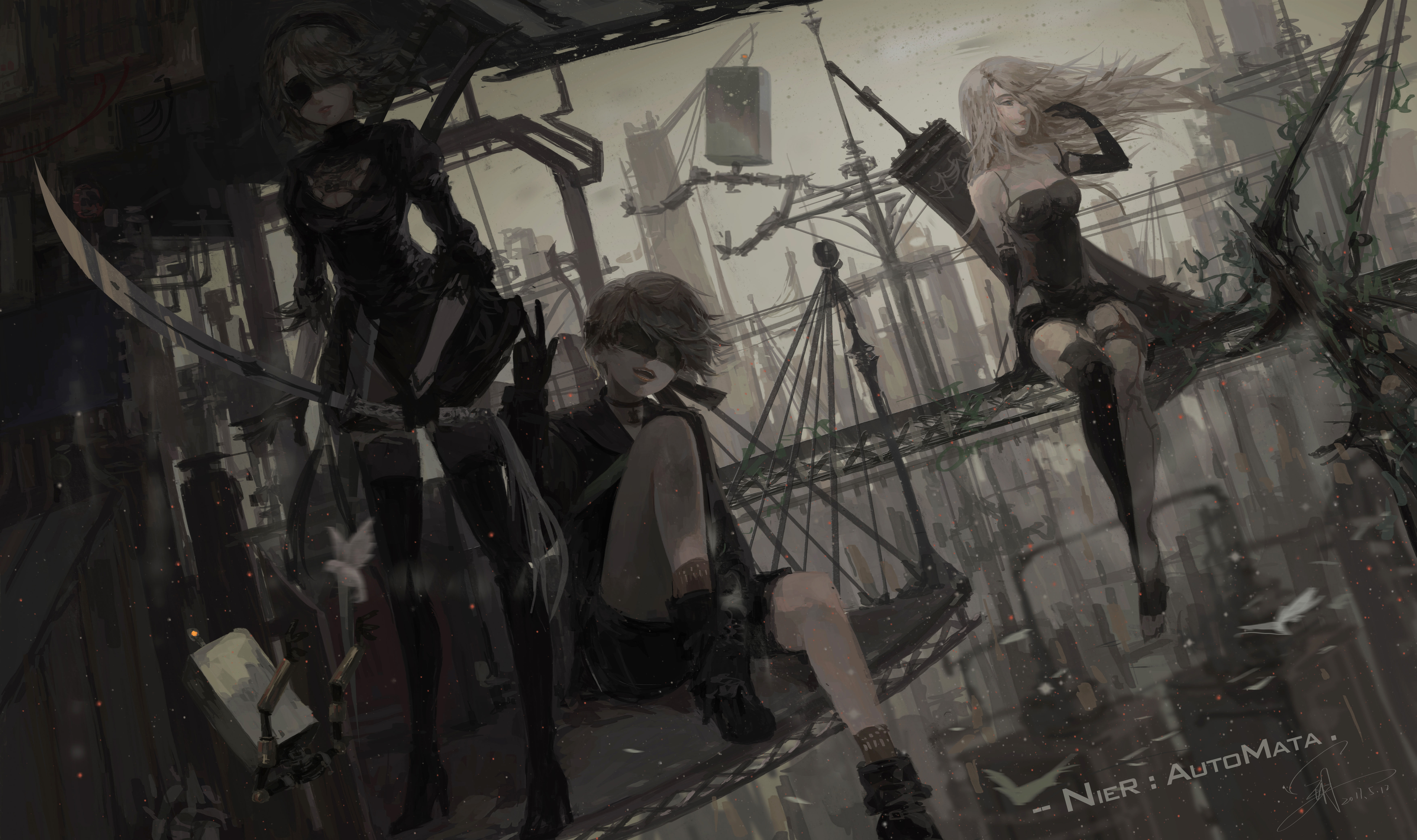 nier:automata 尼尔:机械纪元 绘师:皊风霙 本作品pixiv id=62882032