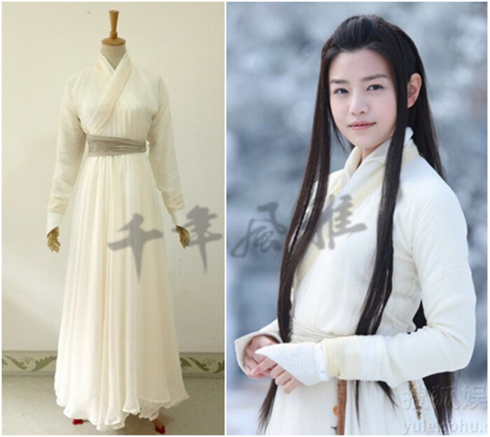 定制【千年风雅】高仿影视古装神雕侠侣小龙女陈妍希(淡黄款)