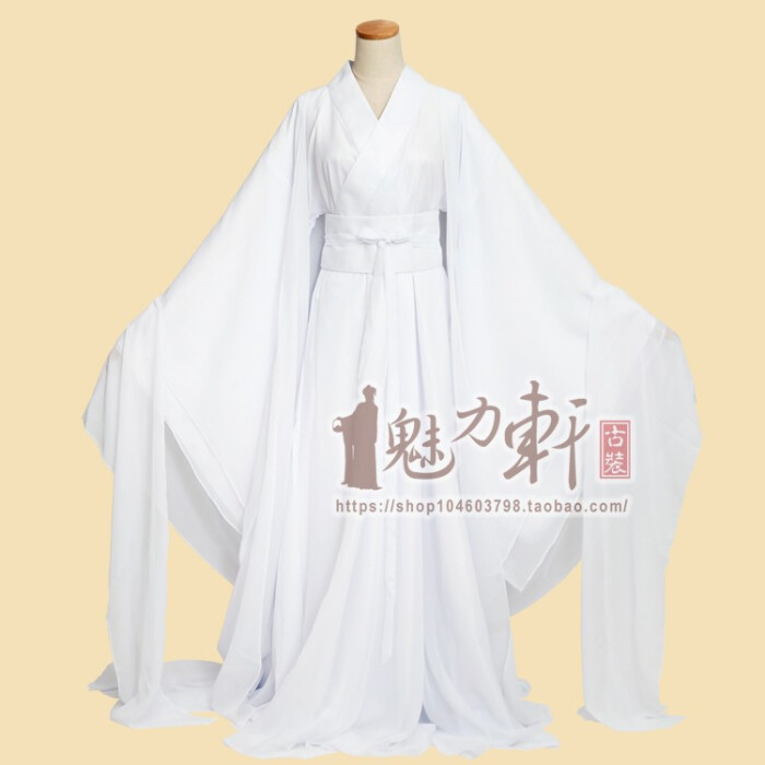 定制 三生三世十里桃花杨幂素素白浅同款服装白色仙女古装实物精美