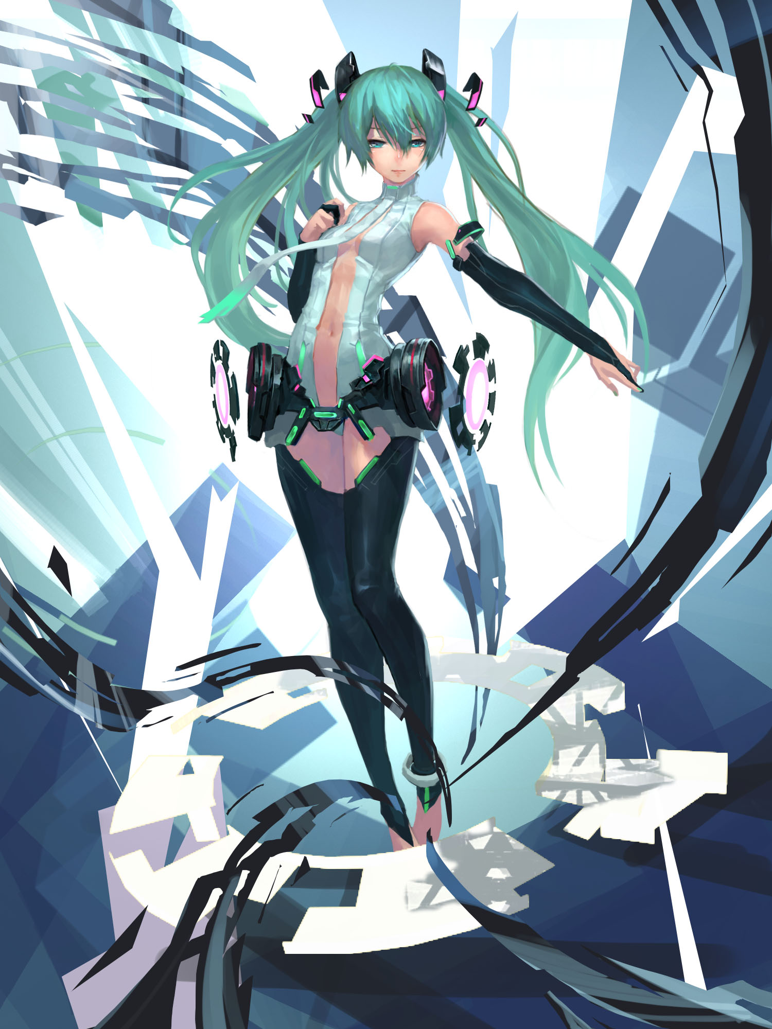 初音未来 绘师:cancer 本作品pixiv id=36222649