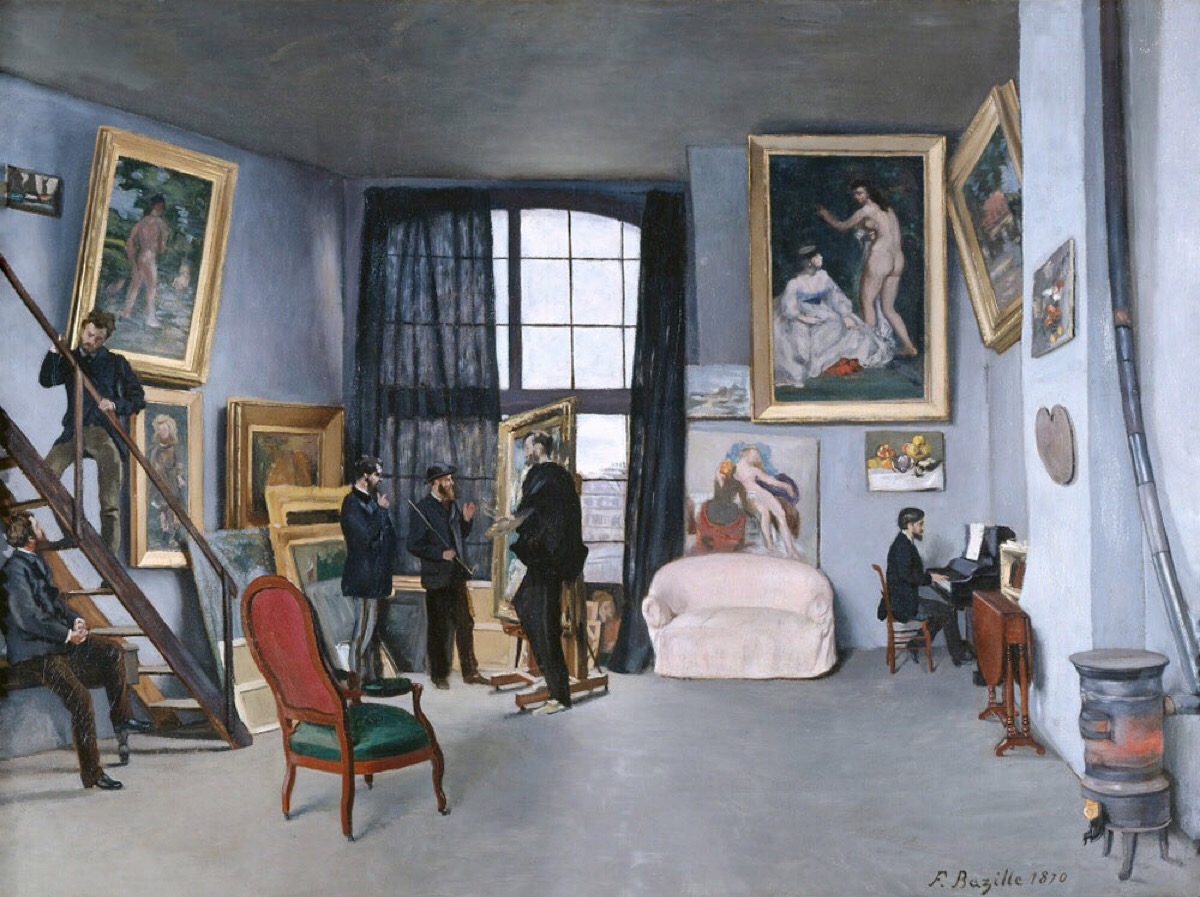 《巴齐耶的工作室》(bazille"s studio),1870年