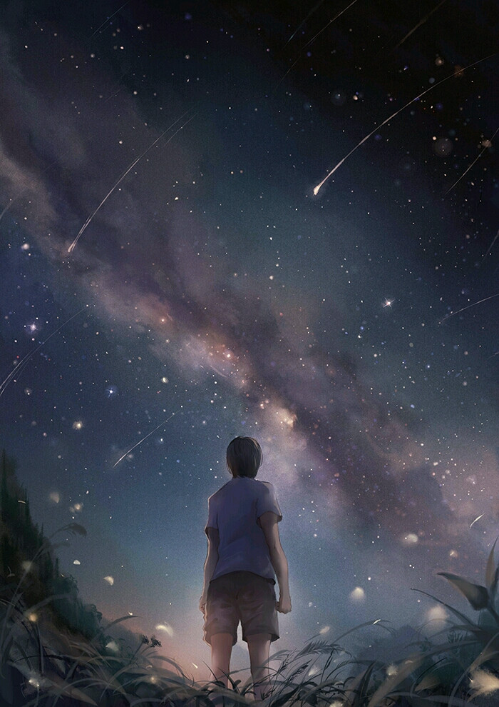 一个人的宇宙,浩瀚而美丽,今夜的你是否在仰望星空.