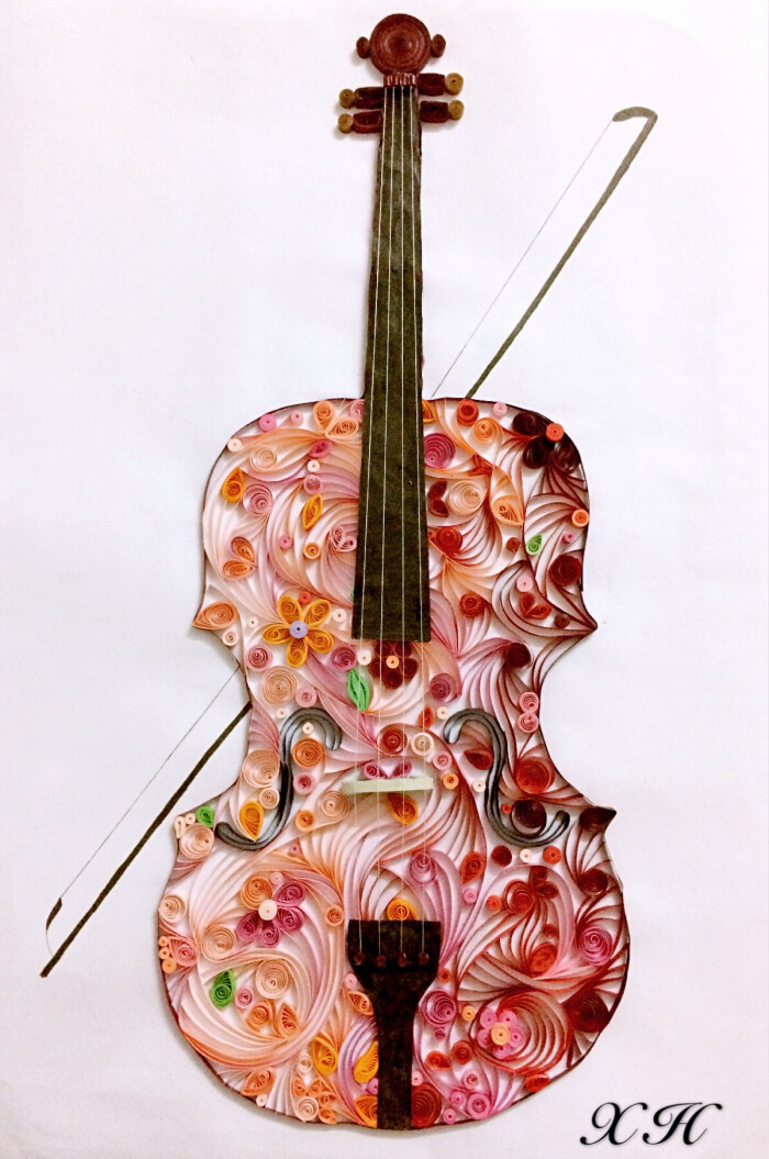 衍纸 手工 小提琴
