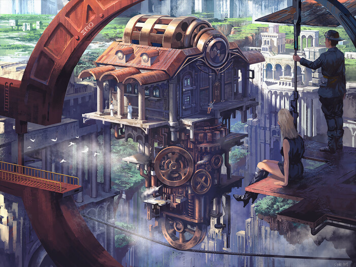 幻想二次元风景建筑