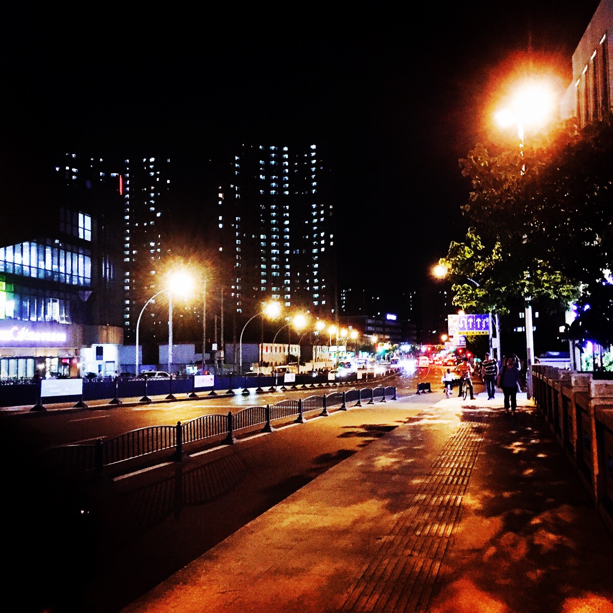 上海夜景 街景(光启城附近)