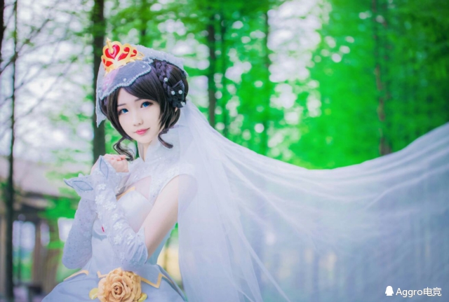 小乔纯白花嫁cosplay