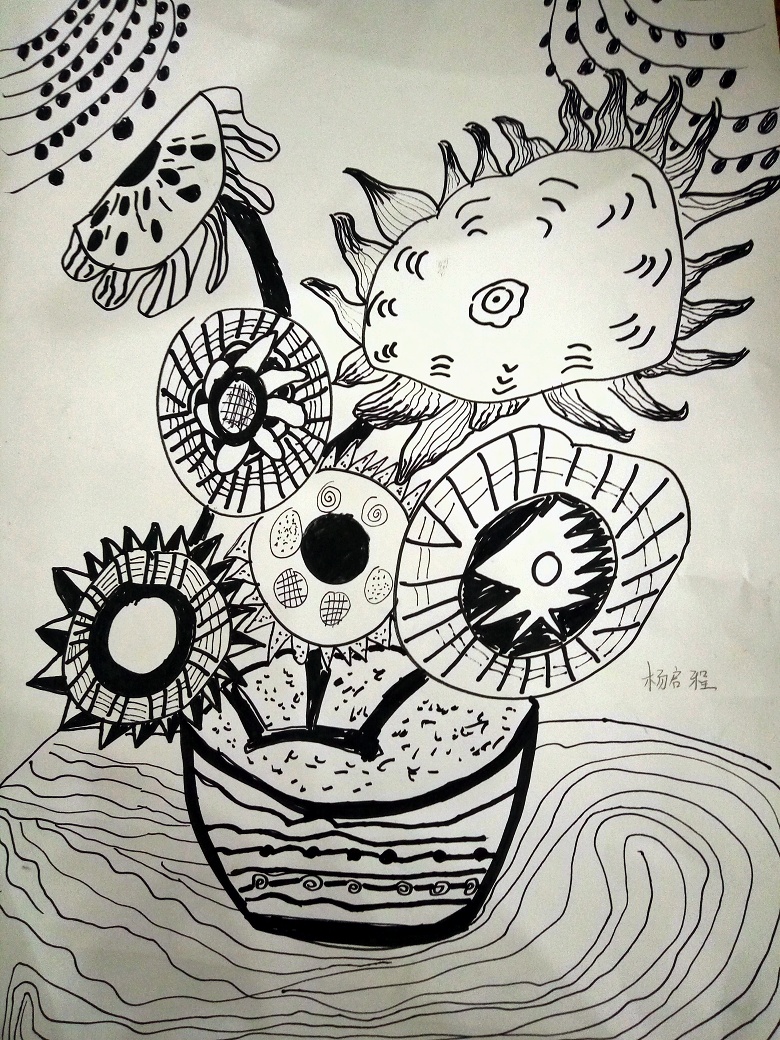 儿童线描创意