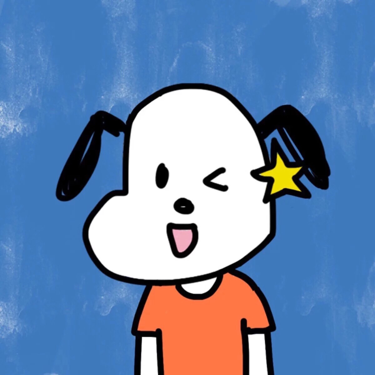 蓝色可爱小狗头像