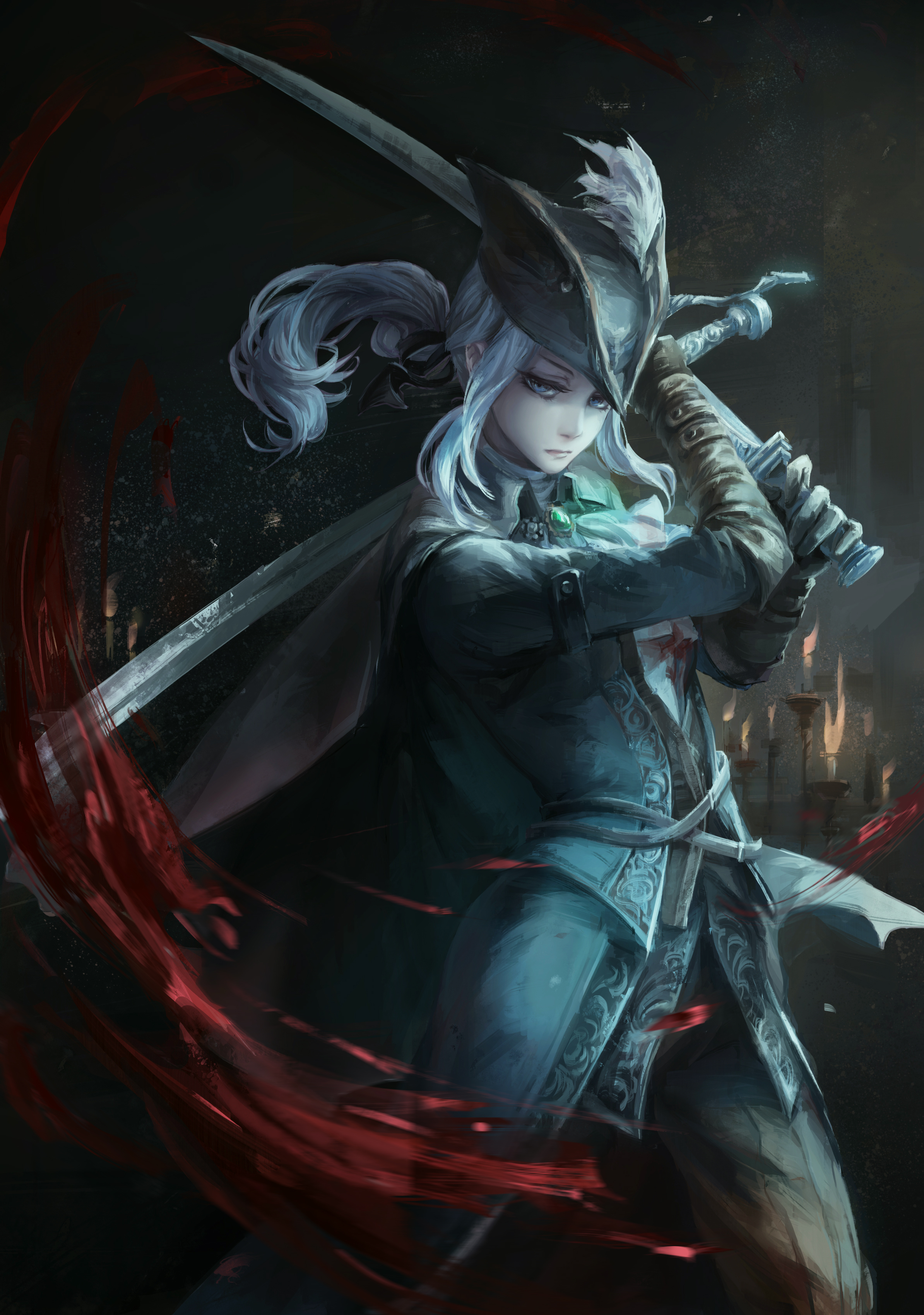 bloodborne 血源 玛利亚 绘师:jlien 本作品pixiv id=55494625