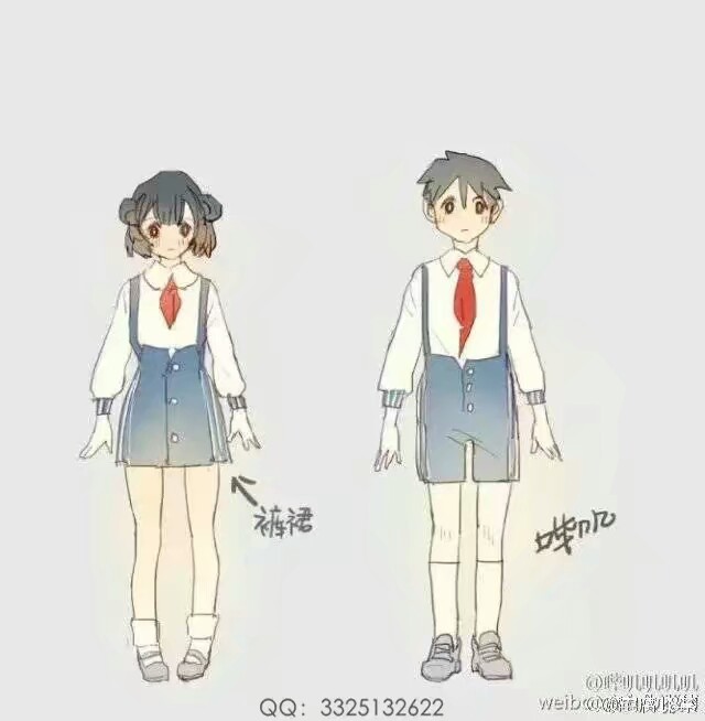 中国风校服 服装素材