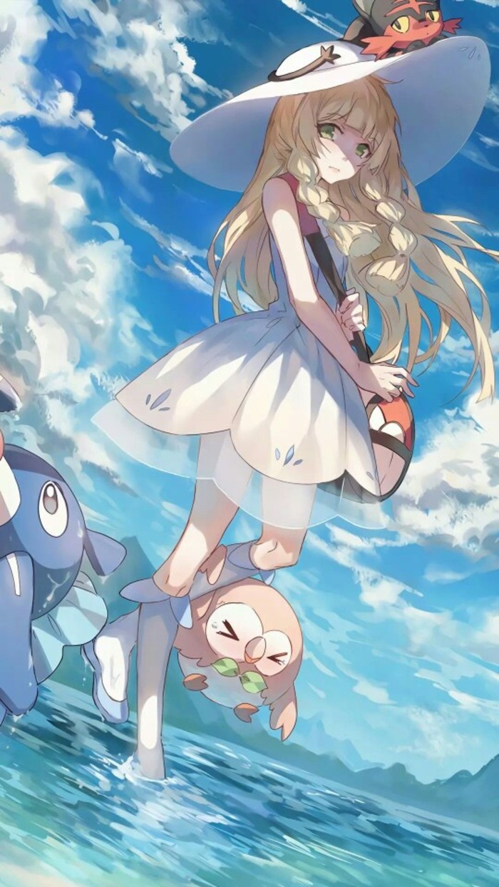 海边 微风和煦 碧海蓝天 少女 二次元