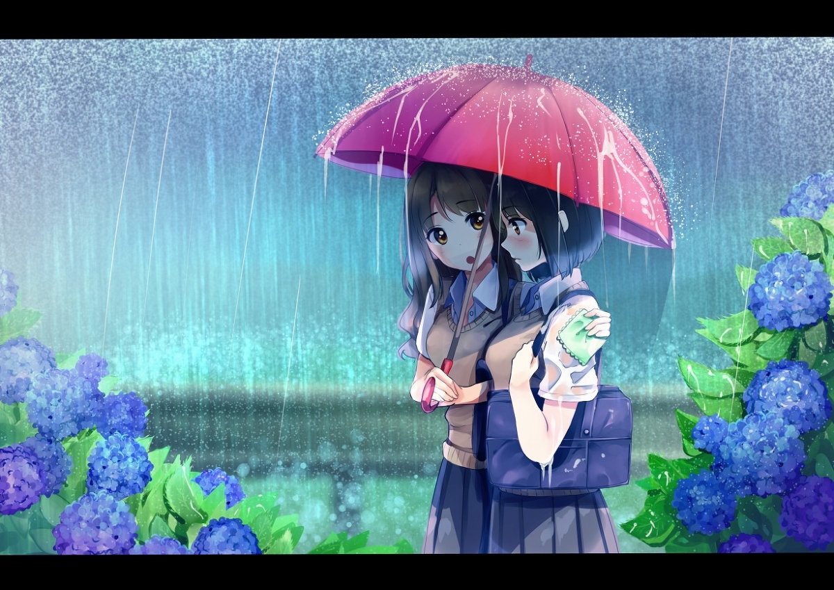 雨中