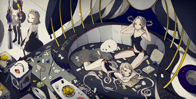 【日本插画师 问七(toinana7)一组人物插画作品 二次元少女 科幻想像
