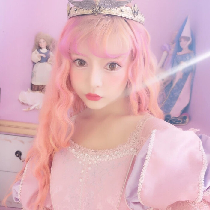 长翅膀的猫い软妹日系韩系粉色可爱清新头像