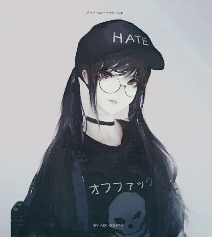 动漫 女孩 女头 暗黑 冷酷