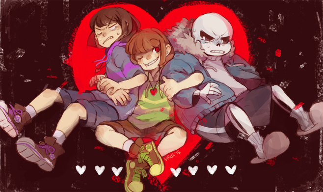 undertale——frisk&chara&sans