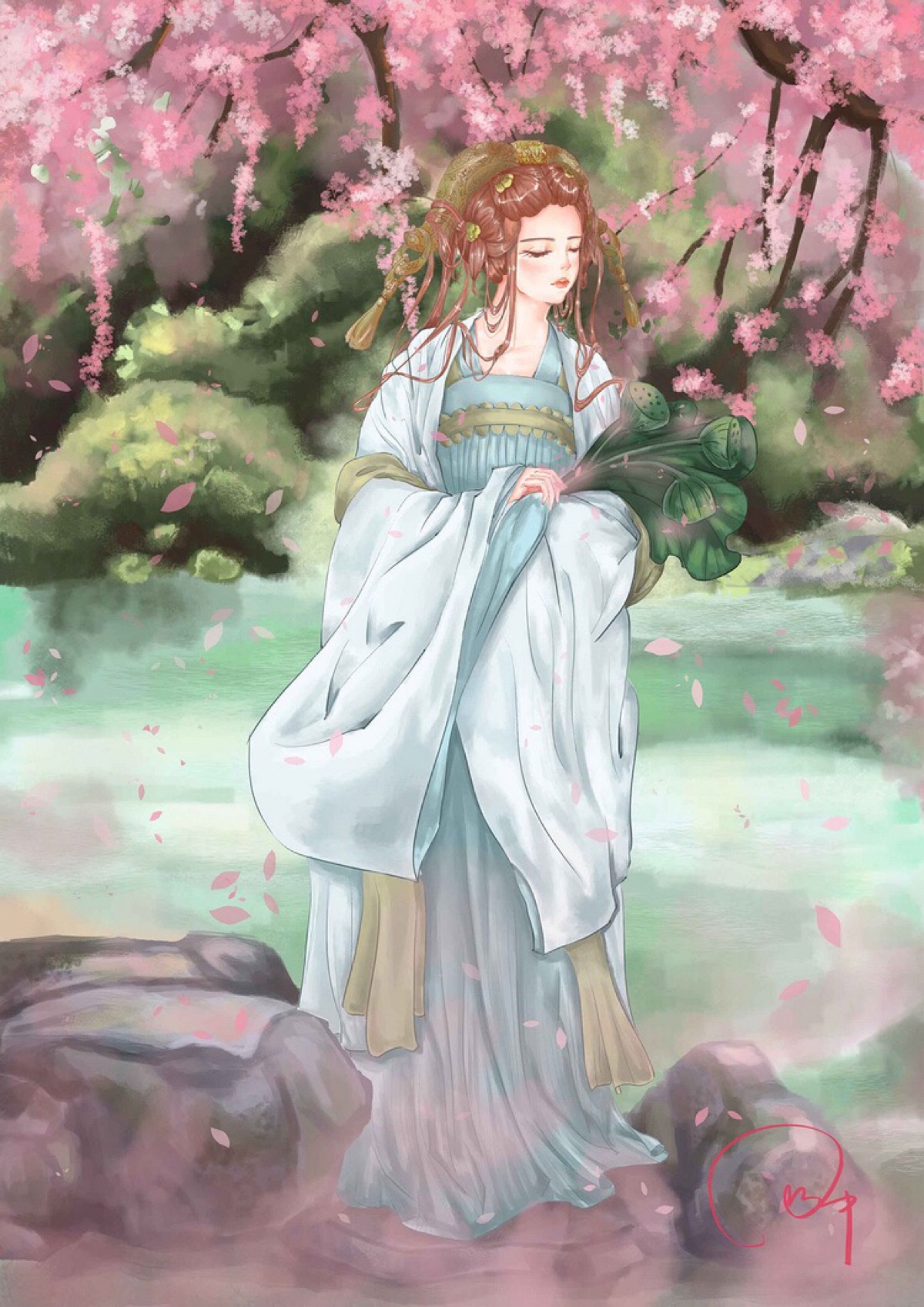 采荷女 
