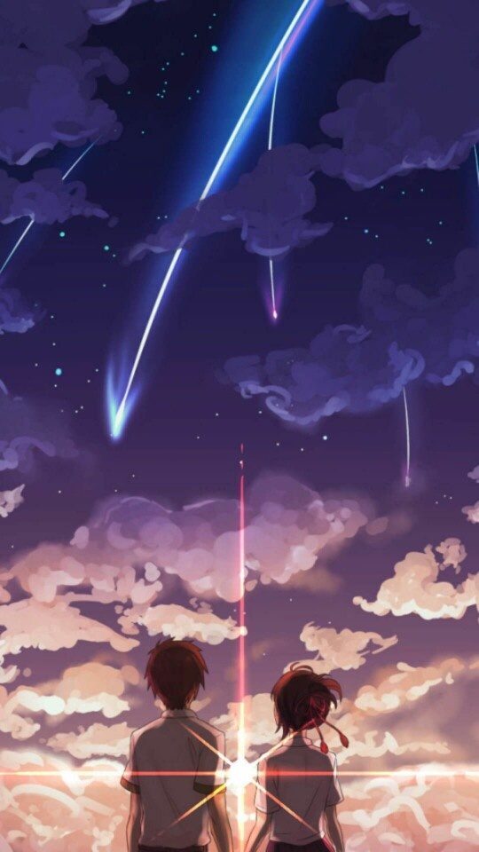 你的名字,全屏壁纸,星空,彗星,唯美,背…-堆糖,美