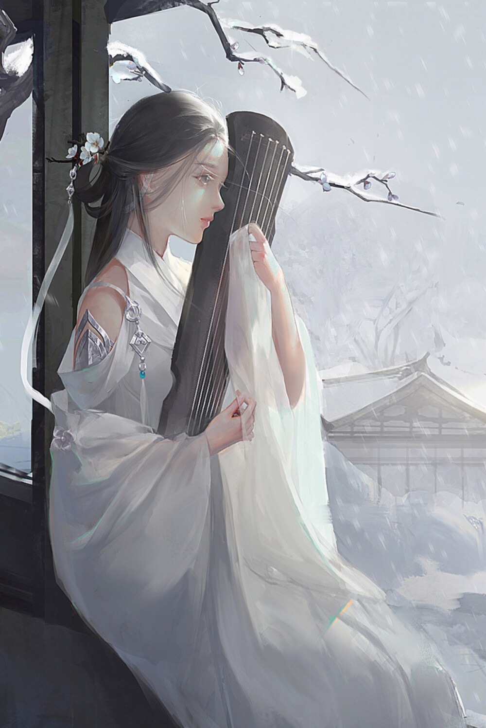 【画师:思堂】【人物】【cg】【手绘】【插画】【少女】【古风】