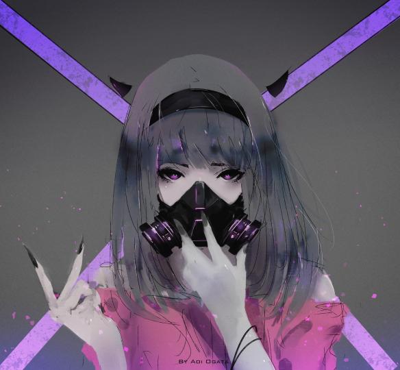 p站画师aoi ogata的插画作品,精致的画风有点偏暗黑系又小清新的风格