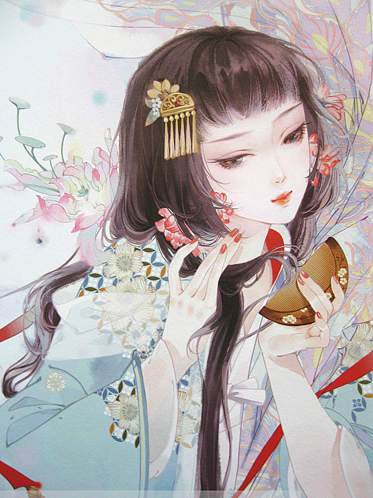  你宠她,你爱她,那你给她一个家啊>古风,女头,插画,唯美,森系,小清新