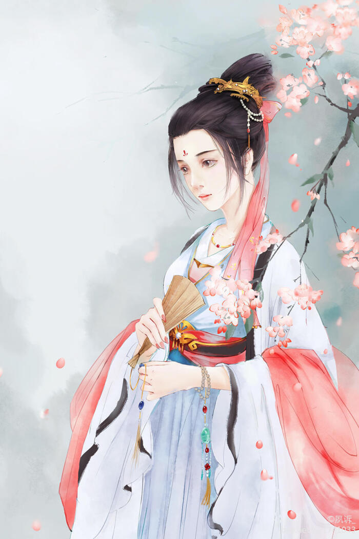 古风,手绘,美人,-堆糖,美好生活研究所